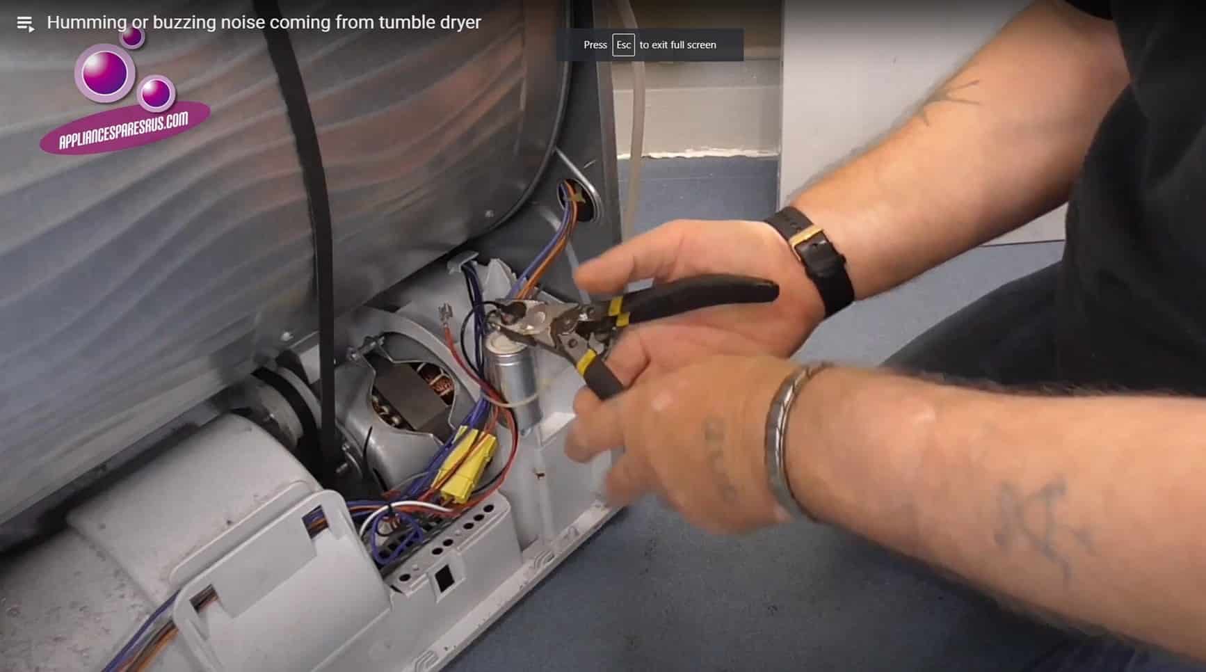 Humming or buzzing noise coming from tumble dryer